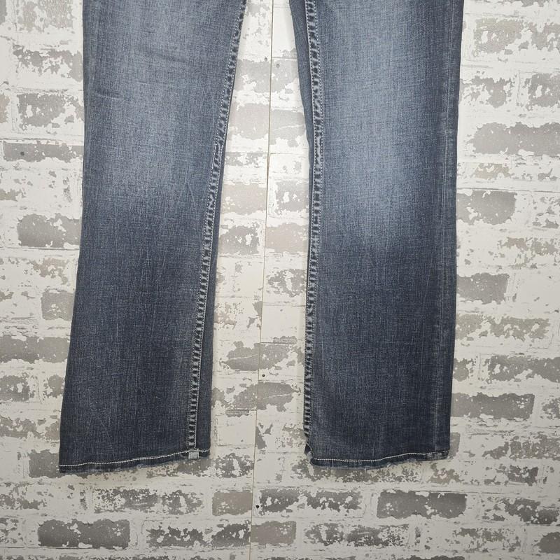 BKE Payton Womens Universal Fit Mid Rise Bootcut Denim Blue Jeans Fits 30"x31"