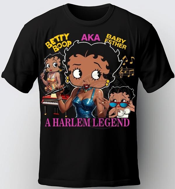 Black Betty Boop HARLEM Legend T-Shirt. The Real Betty Boop AKA