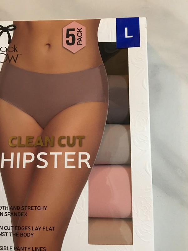 Black Bow 5-Pack Women Clean Cut Hipster Size Large Underwear Colors New