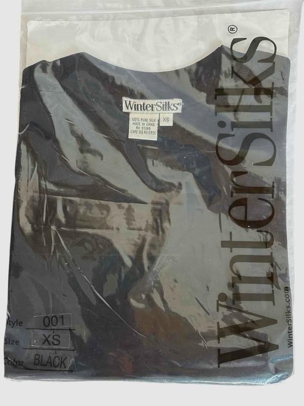 Black Wintersilks Long Sleeve Crew Neck Base Layer Pullover Top Sz. XS New NOS