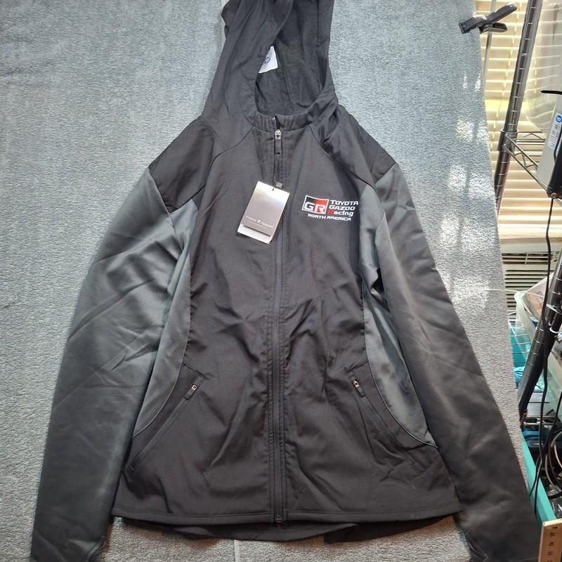 Black Womans Fossa Apparel Eclipse Soft Shell Jacket Toyota Gazoo Racing XL Hood