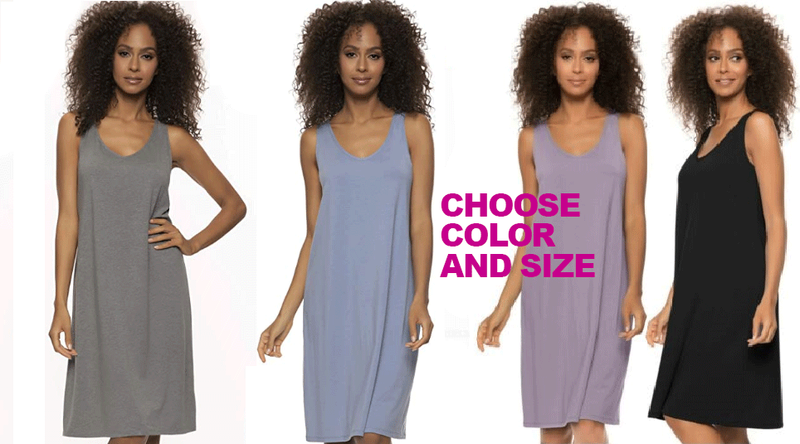 BlackBow/Jezebel by Felina Cotton sleeveless Dress Various colors/sizes(1 item)