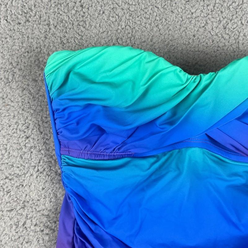 Bleu By Rod Beattie Women's Sz 10 Heat Of The Moment Twist Bandeau Tankini Top