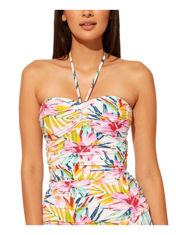 Bleu Rod Beattie Women's Convertible Shirred Bandeau Tankini Swim Top 6