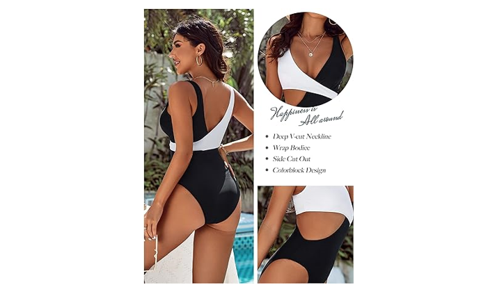 Blooming Jelly Womens One Piece Cutout Swimsuits Sexy High Cut Bathing Suits~ S