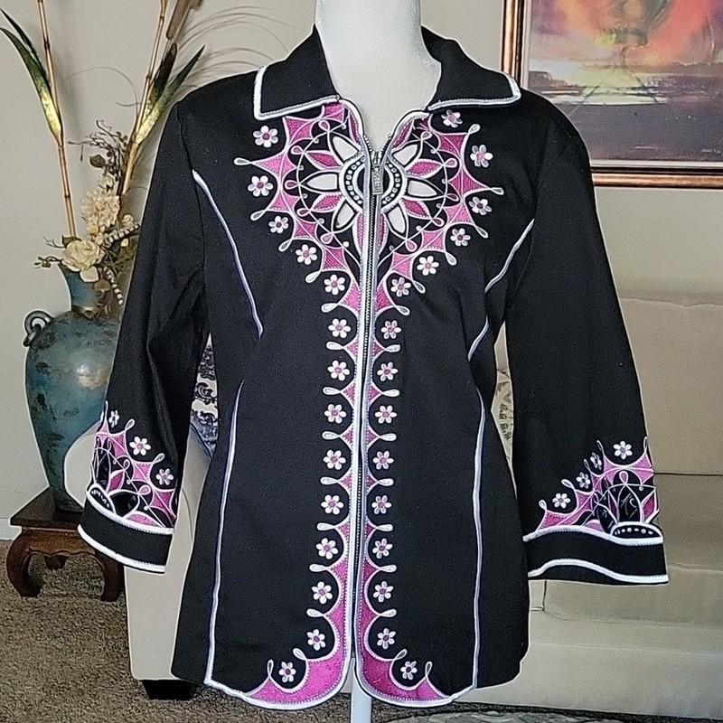 Bob Mackie Wearable Art Women's Jacket Size L
