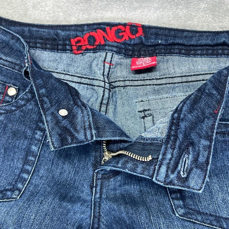 Bongo Women’s Low Rise Flare Jeans 9 Blue Stretch Denim Y2K Bell Bottoms Bootcut