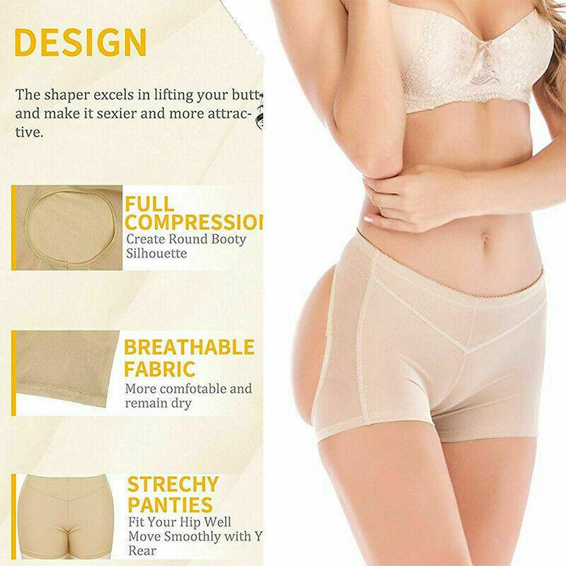 BOOTY BRA INVISIBLE LIFT BUTT LIFTER SHAPER PANTY TUMMY CONTROL BOY SHORTS PANTY