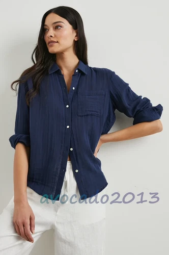 Brand New Rails Women Long Sleeve Organiccotton Ellis Shirt Size XS S M