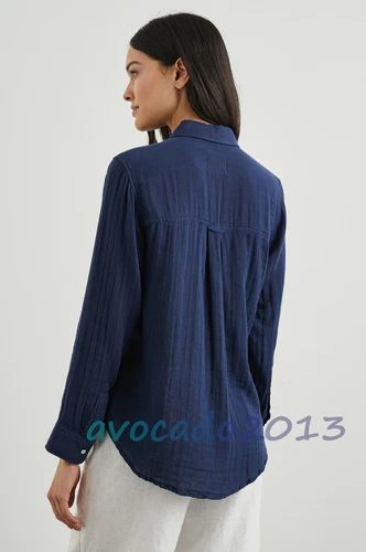 Brand New Rails Women Long Sleeve Organiccotton Ellis Shirt Size XS S M