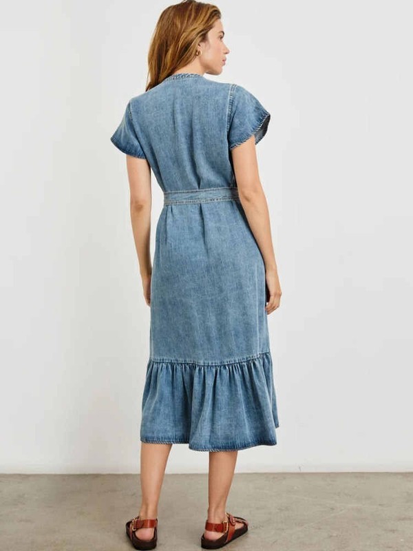 Brand New Rails Women Summer Mid Blue Kahlo Denim Long Dress XS S M L XL