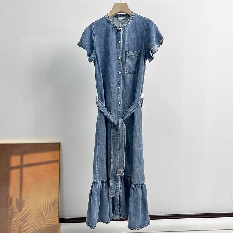 Brand New Rails Women Summer Mid Blue Kahlo Denim Long Dress XS S M L XL
