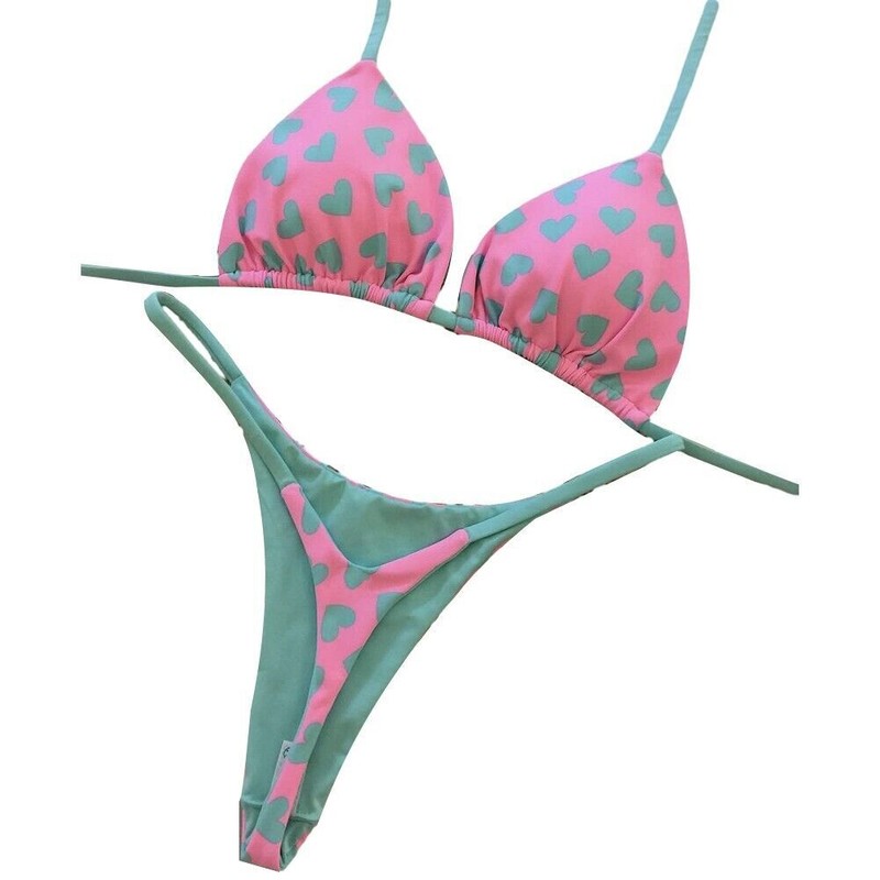 Brazilian Bikini Swimsuit High Waist Thong Set Women Swimwear Beach Wear