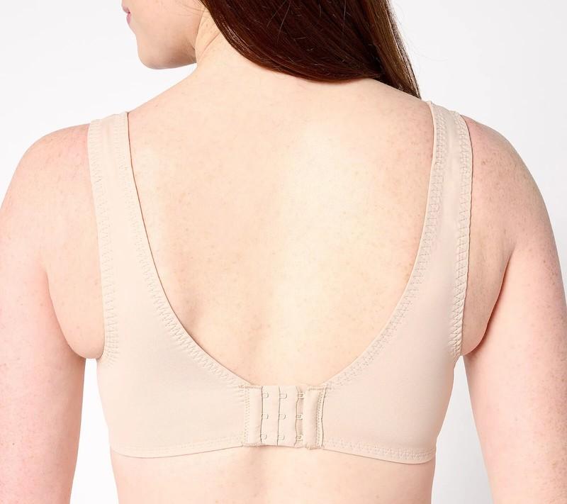 Breezies~Soft Support Lace Wirefree Bra~2X~White~A676780~No Padding