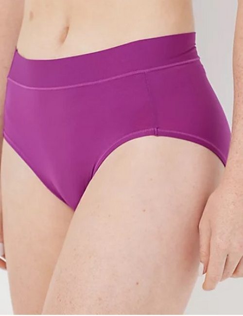Breezies White Infinite Stretch Microfiber Hi-Cut Brief New Panty