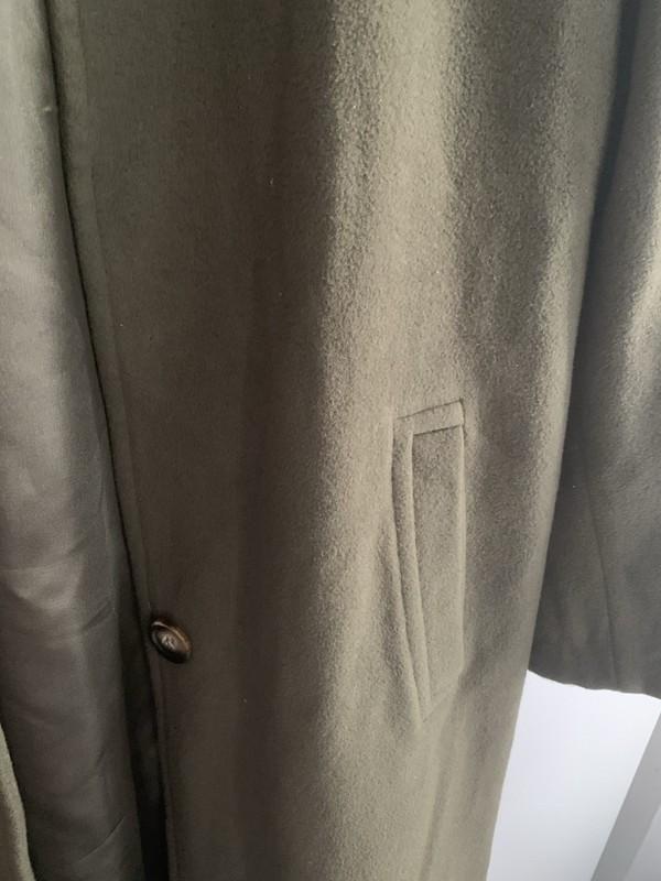 Brian Tucker Dublin Khaki Long Wool Cashmere Blend Coat Uk 14 Luxury