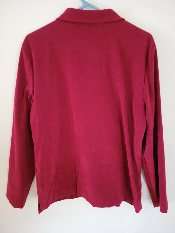 Briggs New York Women's Burgandy Faux Suede Shirt/Jacket Size M
