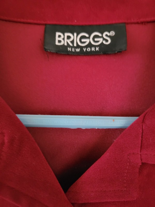 Briggs New York Women's Burgandy Faux Suede Shirt/Jacket Size M