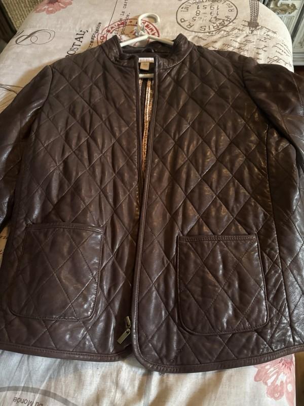 Brown Quilted Leather XL Women’s Jacket
