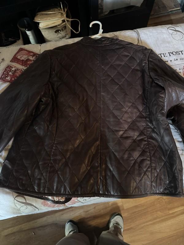 Brown Quilted Leather XL Women’s Jacket