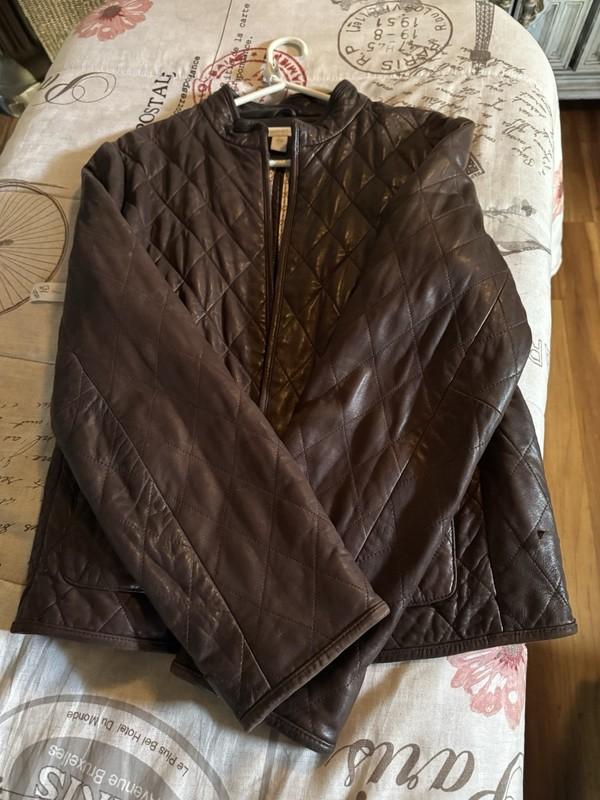 Brown Quilted Leather XL Women’s Jacket