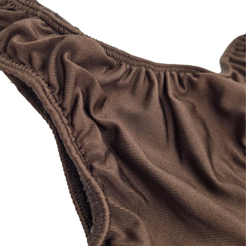 Brown Satin Tucking Gaff – Crossdresser & Transgender Smooth Front Panty