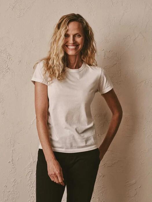 Buck Mason Women's Pima Cotton Slim Fit Crewneck Made In USA Tee T-Shirt