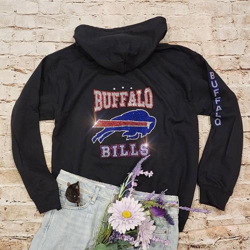 Buffalo Bills Bling Unisex Hoodie Zip Up Or Crewneck Sweatshirt S Thru 3x
