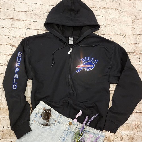 Buffalo Bills Bling Unisex Hoodie Zip Up Or Crewneck Sweatshirt S Thru 3x