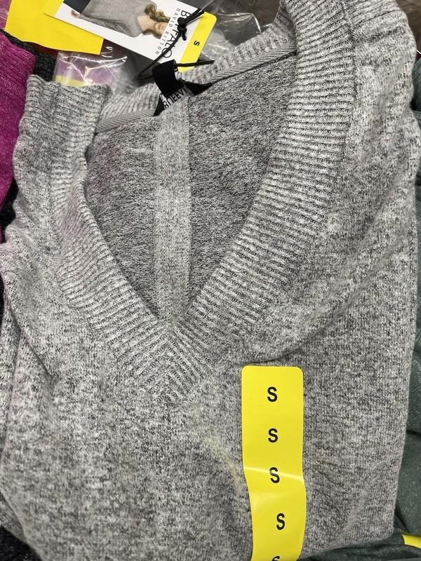 Buffalo David Bitton Ladies' Soft Cozy V-Neck Long Sleeve Top GRAY Choose Size