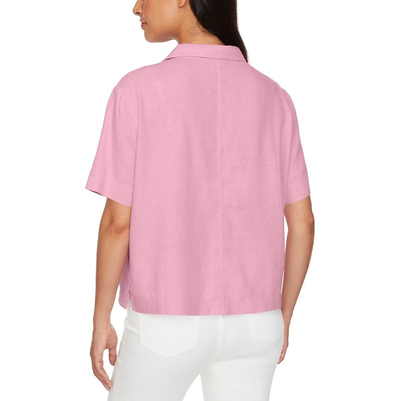 Buffalo Women's Linen Blend Button Front Shirt(1859434)