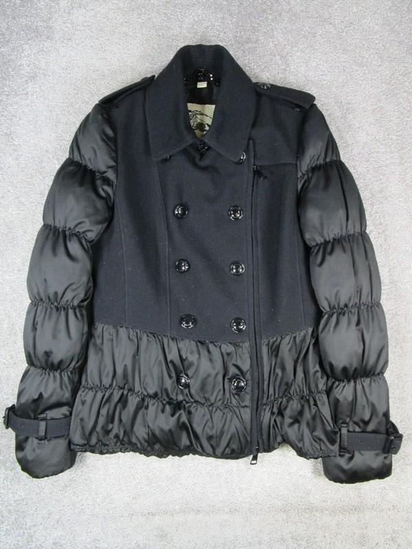 Burberry London Jacket Womens Small Black Down Insulated Puffer