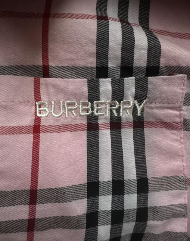 Burberry Nova Check Button Down Shirt Blouse Long Sleeve Cotton Size Fits S