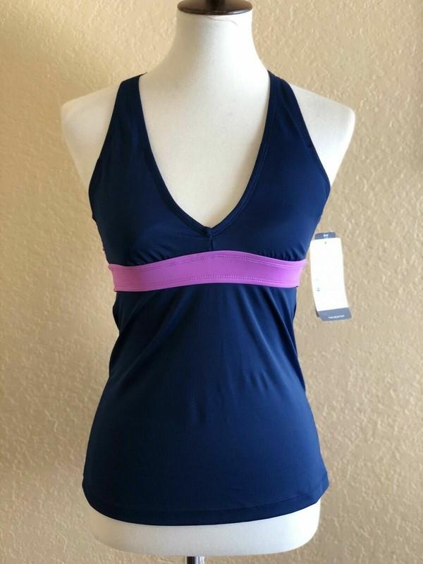 C9 by Champion Women’s Blue Stretch Tankini Swim Top Size S Fade Resistant NWT