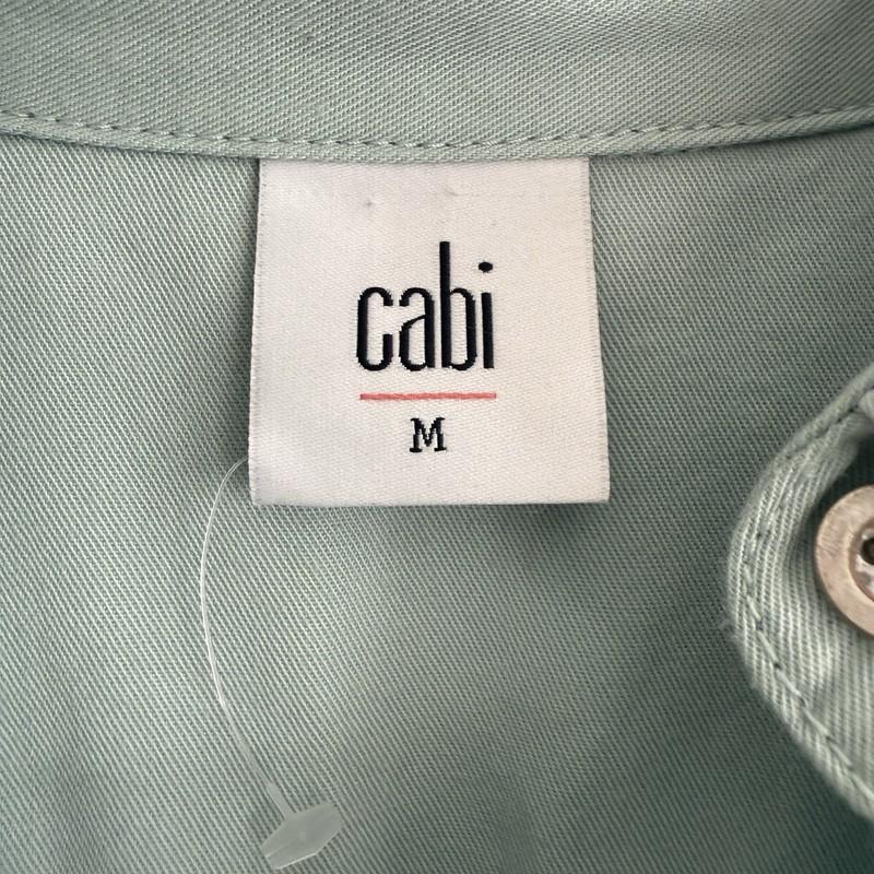 Cabi Alexa Minty Button Tie Waist Tab Sleeves Playsuit Romper #5107 Womens M