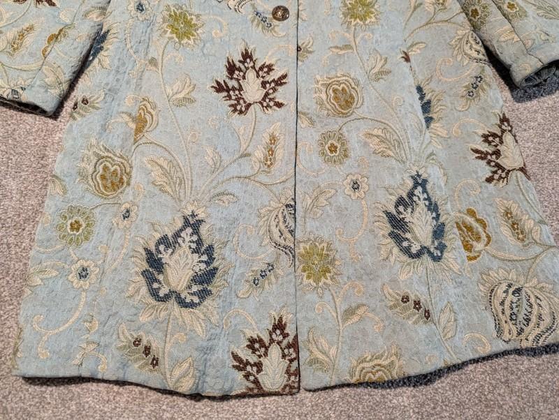 Cabi Coat Womens 8 Blue Guinevere Floral Tapestry Jacket Embroidered 371