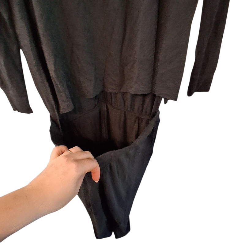 Cabi Nwt Hoodie Playsuit Jumpsuit Womens Large Heather Gray Knit 3515