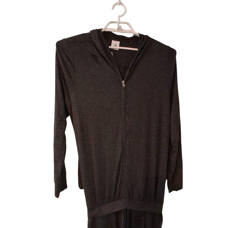 Cabi Nwt Hoodie Playsuit Jumpsuit Womens Large Heather Gray Knit 3515