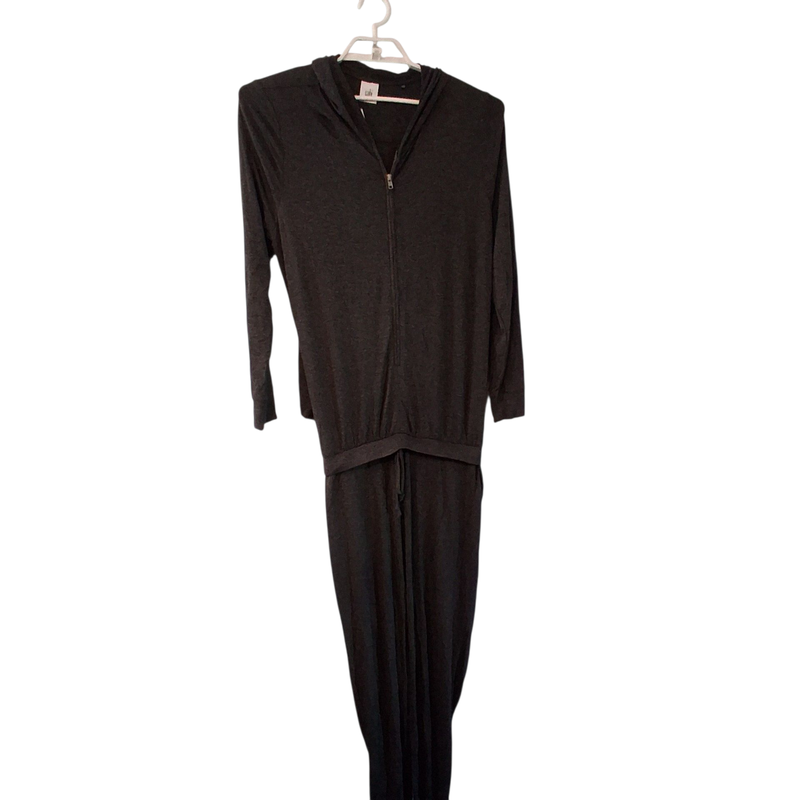 Cabi Nwt Hoodie Playsuit Jumpsuit Womens Large Heather Gray Knit 3515