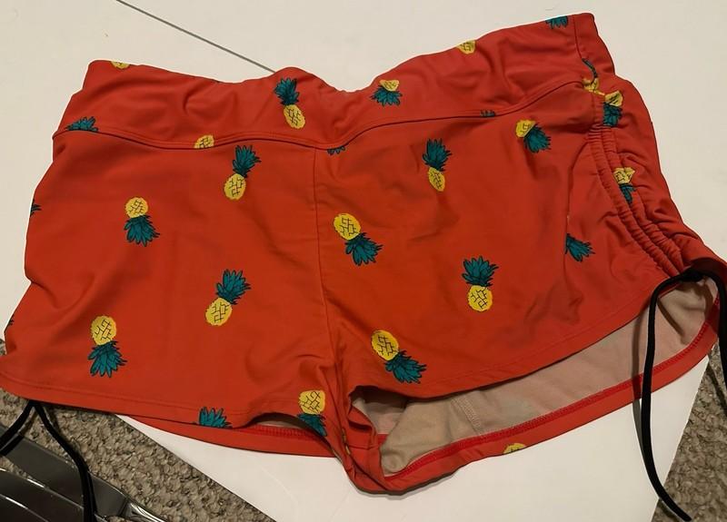 Cacique Women’s Swim Shorts Plus Size 20 Red With Pineapple Print