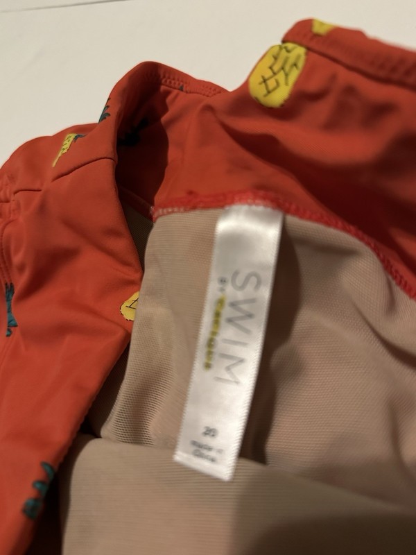 Cacique Women’s Swim Shorts Plus Size 20 Red With Pineapple Print