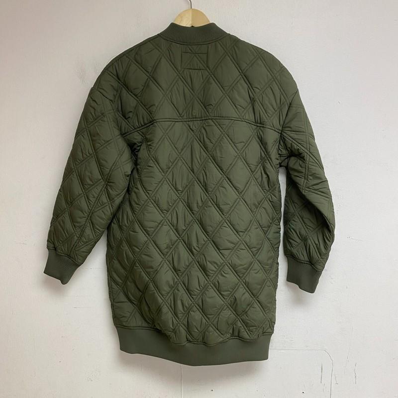 Calia Women's Long Quilted Bomber Long Sleeve Dark Olive WAX36038 Winter Warm
