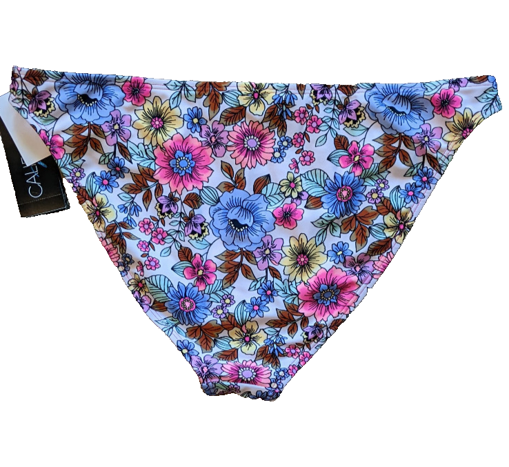California Waves Bikini Bottom Floral XL Stretch Nylon Swim Bottoms