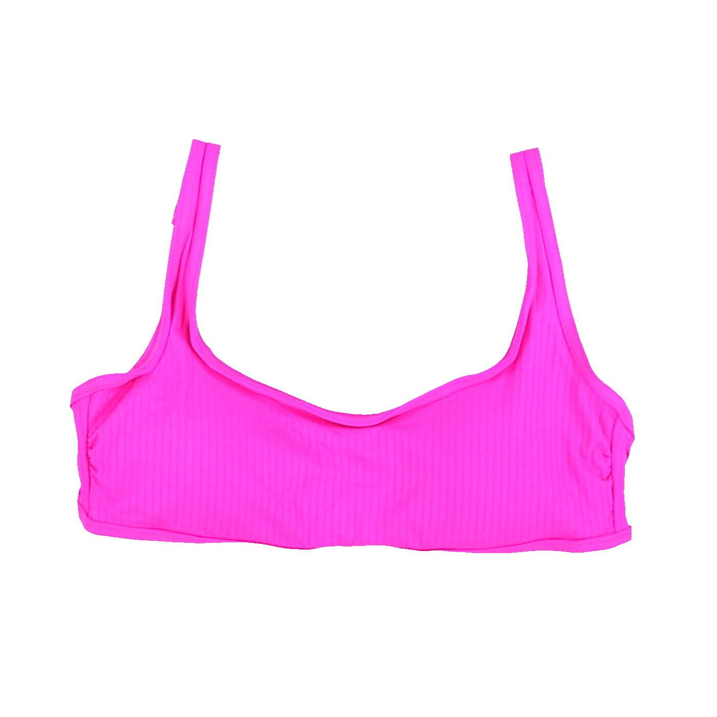 California Waves Womens Bralette Bikini Top Ribbed Padded Swimsuit S M L New