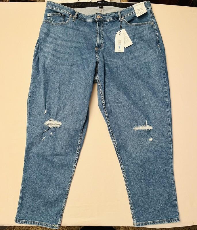 Calvin Klein Jeans Women’s Mid Rise Slim Boyfriend Stretch Size 20W NWT