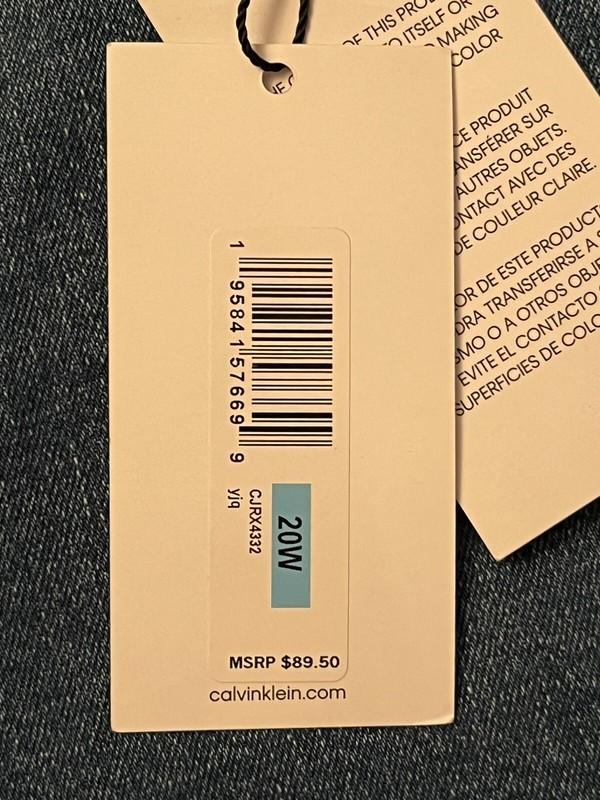 Calvin Klein Jeans Women’s Mid Rise Slim Boyfriend Stretch Size 20W NWT
