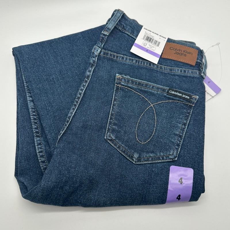 Calvin Klein Women High Rise Straight Leg Jean Light Blue Or Dark Blue U-Pick