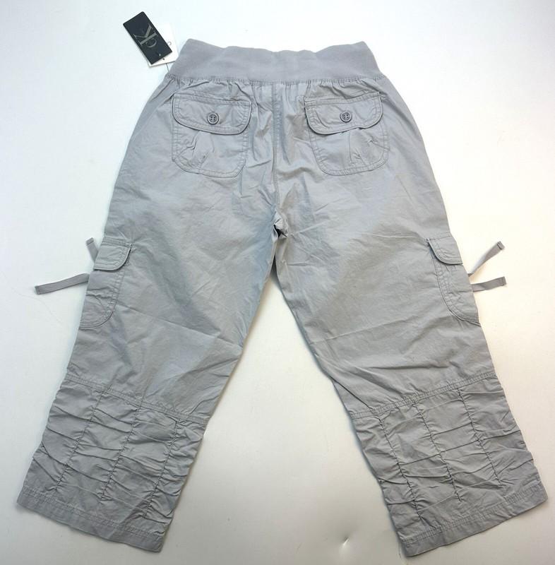 Calvin Klein Women's Cargo Capri Sizes S M L Light Grey Color New