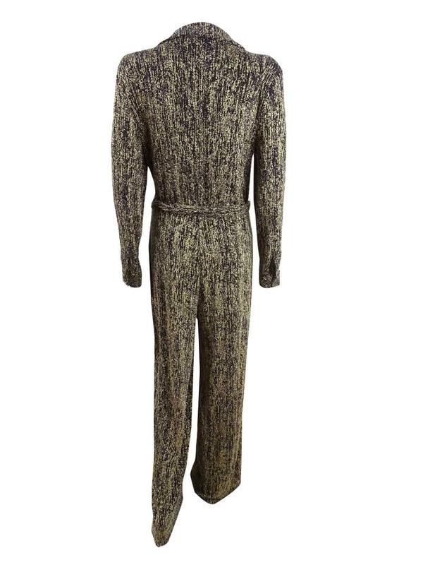 Calvin Klein Women's Glitter Jumpsuit (10 Black/Gold)