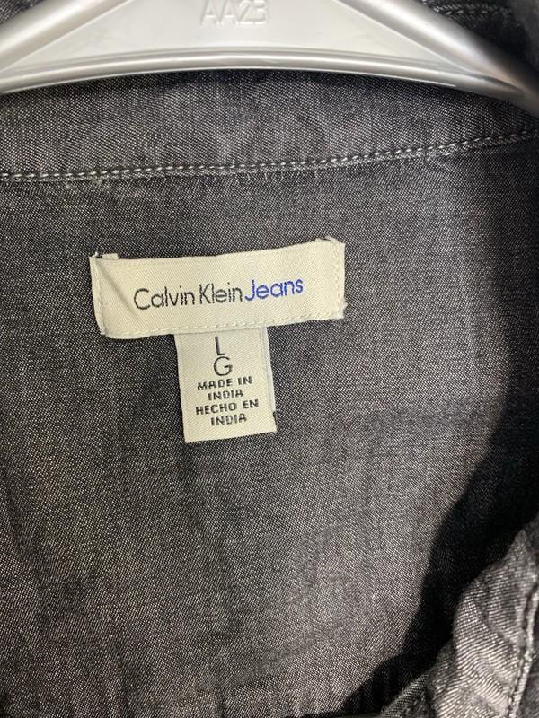 Calvin Klein Women’s Jeans Shirt Size Large Color Grey